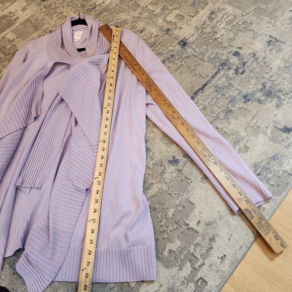 NWT Jones New York Angora Rabbit Hair Blend purple drape cardigan. 3X. - Picture 9 of 16